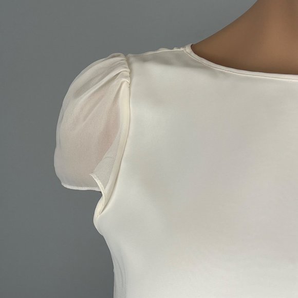 Ceremony Joanna August Womens Plus Sonya Chiffon Top Going to the Chapel sz XXL - Picture 3 of 16